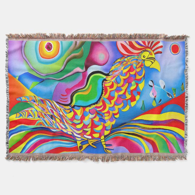 "Dreamscape Bird". Ein surreal abstrakter Hahn Decke (Vorderseite)