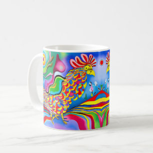 "Dreamscape Bird". Ein surreal abstrakter Hahn Kaffeetasse