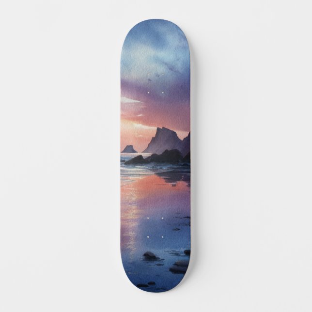 Dreamscape Coastal Sunset Deck Skateboard (Vorderseite)