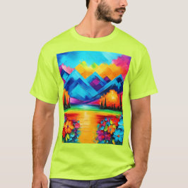 Dreamscape Horizon Malerei T-Shirt