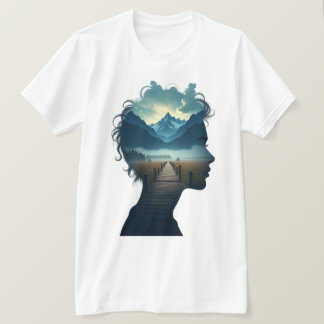 Dreamscape inside - Double Exposure Silhouette Lan T-Shirt