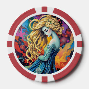 Dreamscape - lebendige surreale Porträtkunst Pokerchips