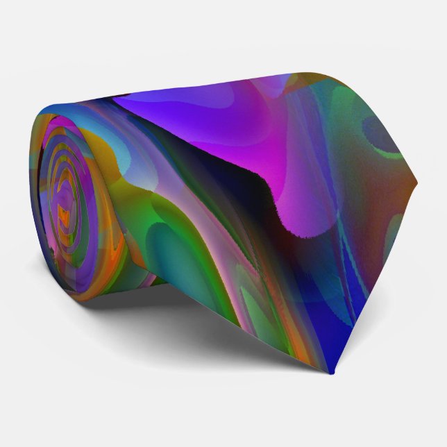 Dreamscape Moderne abstrakte Kunst Krawatte (Gerollt)