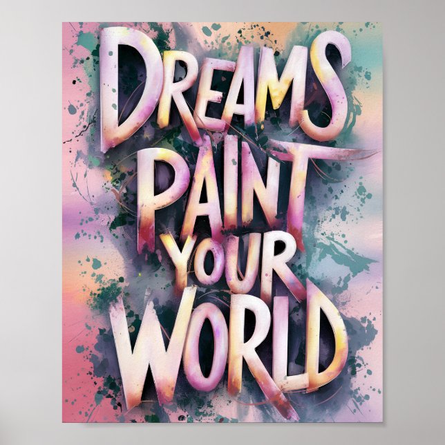Dreamscape Typografie Poster (Vorne)