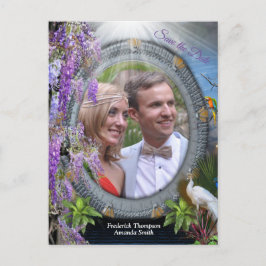 Dreamscape Wisteria Blume rund um ein Portal Ankündigungspostkarte