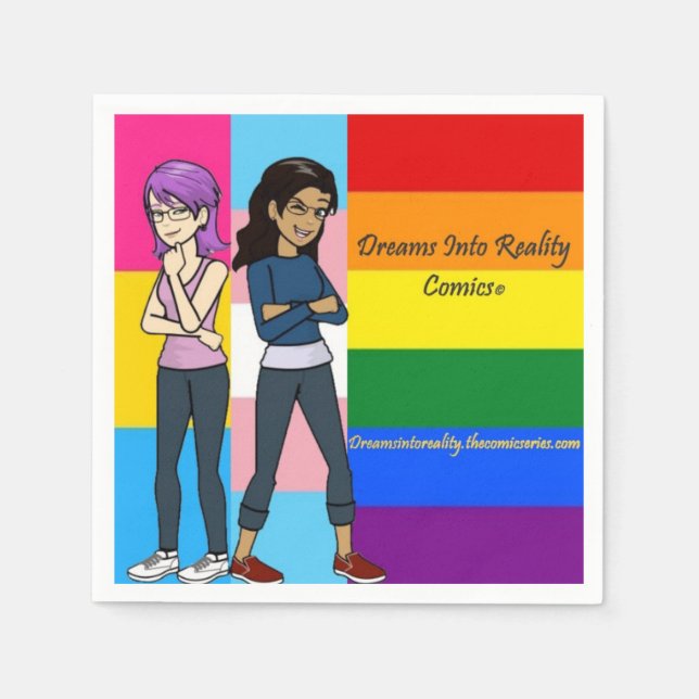 DreamsIntoRealityComics Just the 2 Us Cover Art Serviette (Vorderseite)