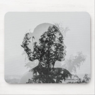 Dreamtech_Inc.: Minimalistisches Schwarz-Weiß-Mous Mousepad