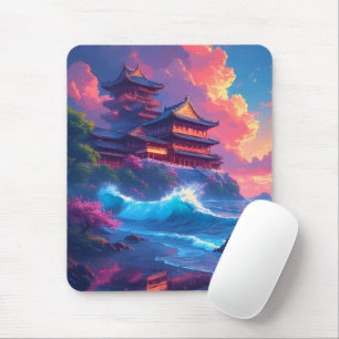 Dreamwave-Pagode am Meer Mousepad