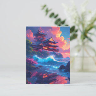Dreamwave-Pagode am Meer Postkarte