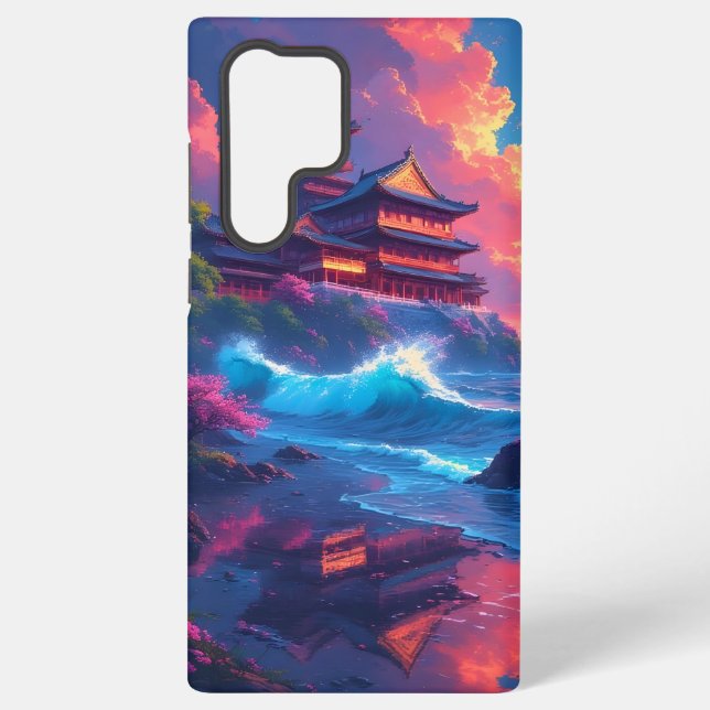 Dreamwave-Pagode am Meer Samsung Galaxy Hülle (Rückseite)