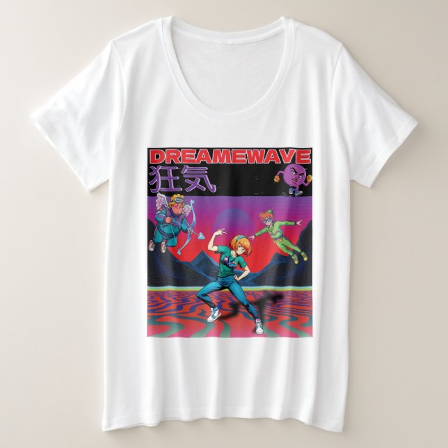 DREAMWAVE-Wahnsinn Große Größe T-Shirt (Design vorne)