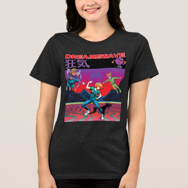 DREAMWAVE-Wahnsinn Tri-Blend Shirt (Vorderseite)