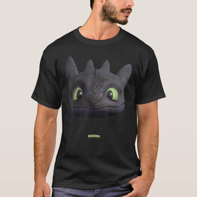 DreamWorks Dragons Toothless Night Fury Big Face C T-Shirt (Vorderseite)