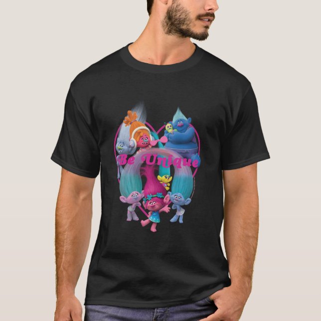 Dreamworks Trolles Be Unique T-Shirt (Vorderseite)