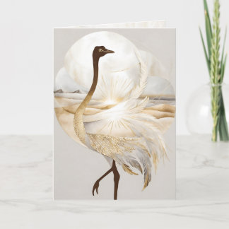 Dreamwoven Guardian Ostrich Greeting Card Karte