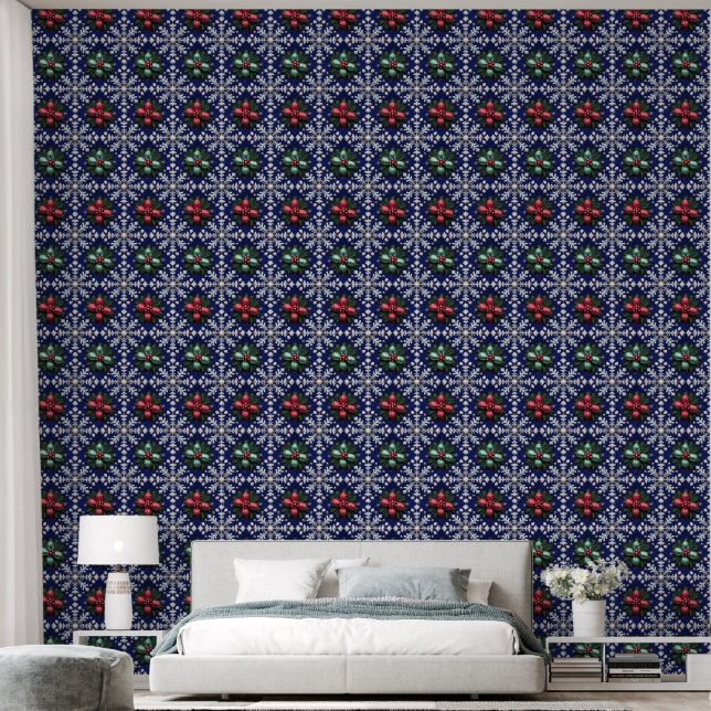 Dreamy 3D Seamless Holiday Pattern High Resolution Tapete (Schlafzimmer)