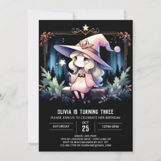 Dreamy Adorable Wizard Geburtstag Einladung
