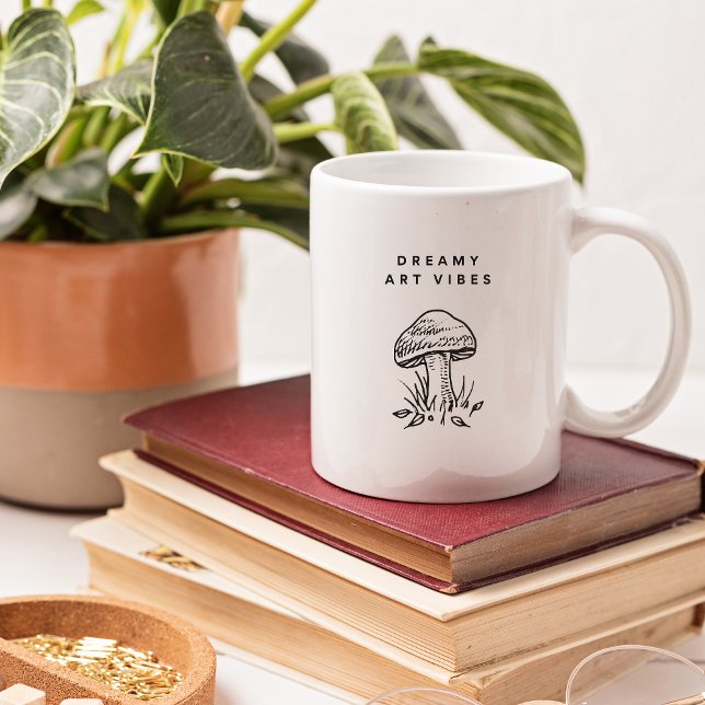 Dreamy Art Vibes – Hand-Drawn Mushroom Aesthetic  Kaffeetasse (Von Creator hochgeladen)