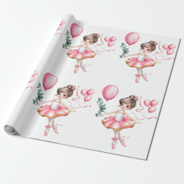 Dreamy Ballerina Flight Birthday Party Geschenkpapier