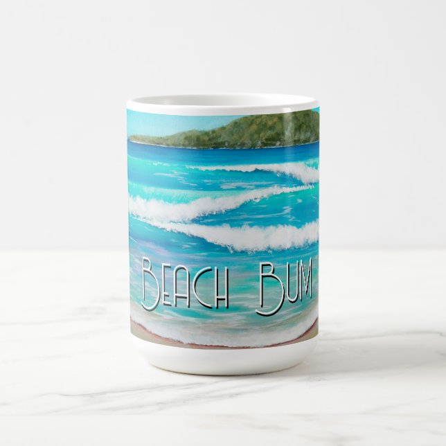 Dreamy Beach Blue Waves Malerei Australien Kaffeetasse (Mittel)