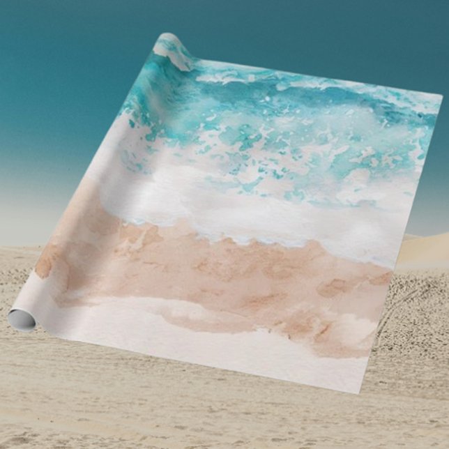 Dreamy Beach Waves Geschenkpapier (Dive into a Beachy Birthday Celebration!)