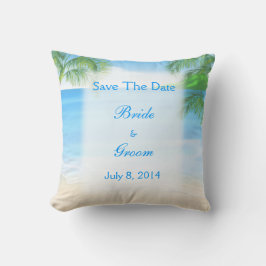 Dreamy Beach Wedding Save the Date Kissen