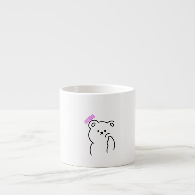 Dreamy Bear Design Cup Espressotasse (Vorderseite)