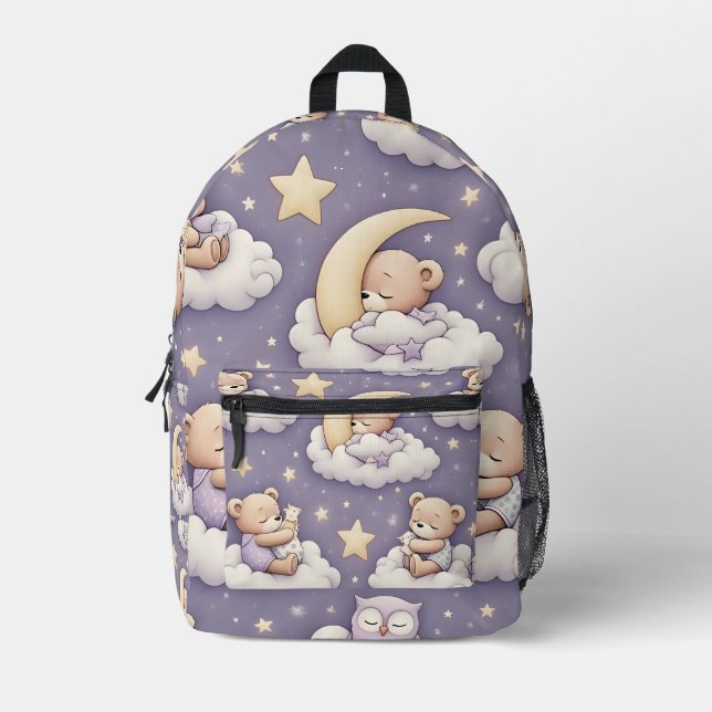 Dreamy Bearland Bedruckter Rucksack (Vorderseite)