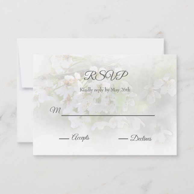Dreamy Blossoms RSVP Card (Vorderseite)