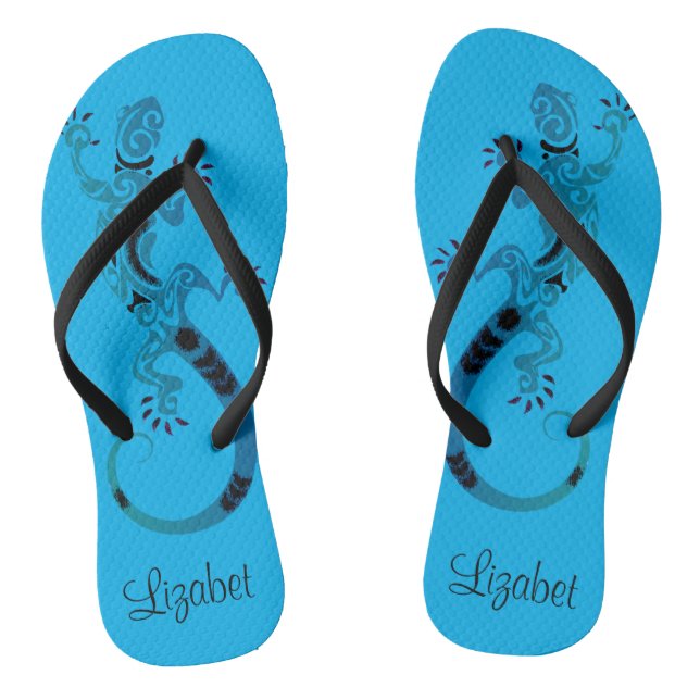 Dreamy Blue Gecko  Flip Flops (Fußbett)