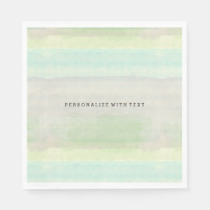 Dreamy Blue Green Watercolor Serviette