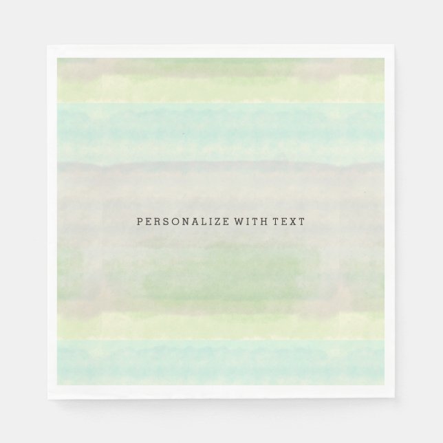 Dreamy Blue Green Watercolor Serviette (Vorderseite)