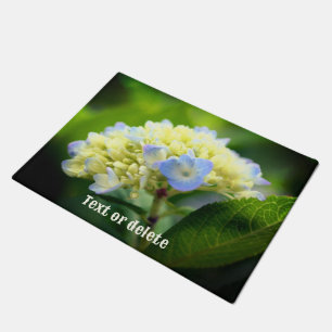 Dreamy Blue Hydrangea Blume Personalisiert Fußmatte