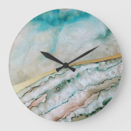 Dreamy Blue Ink Ocean Wall Clock Große Wanduhr