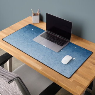 Dreamy Blue Starry Sky Desk Mat Schreibtischunterlage