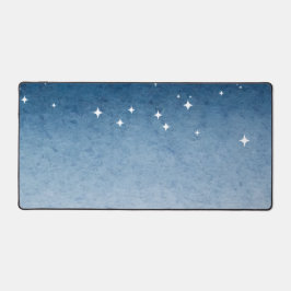 Dreamy Blue Starry Sky Desk Mat Schreibtischunterlage