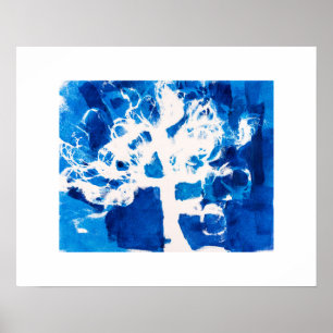 Dreamy Blue Tree Poster