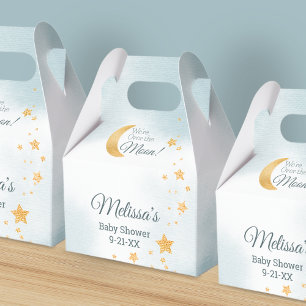 Dreamy Blue Wir sind über der Moon Boy Baby Dusche Geschenkschachtel