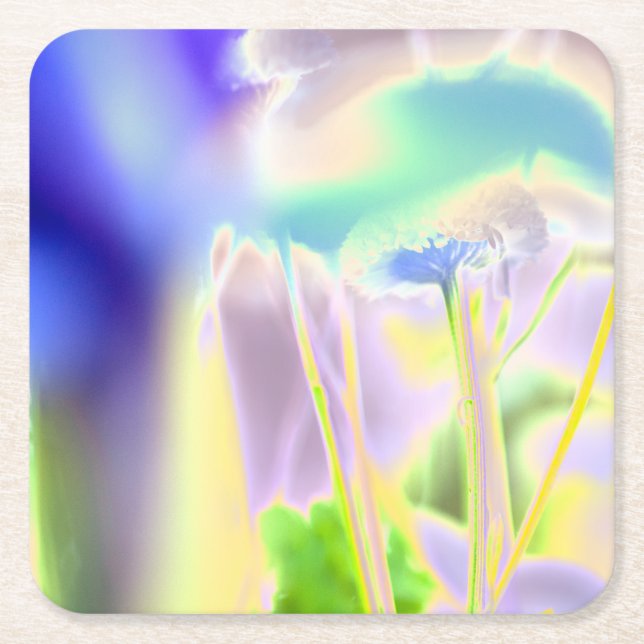 Dreamy Blume Print Paper Untersetzer (Vorderseite)