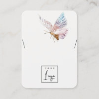 Dreamy Blush Aqua Butterfly Logo Necklace Display