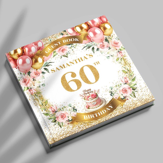 Dreamy Boho 60. Geburtstag Gästebuch Bloom Design (Dreamy Boho 60th Birthday Guest Book Bloom Design

)