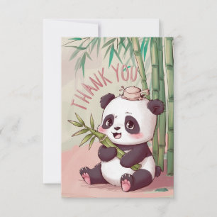 Dreamy Boho Panda Dankeskarte