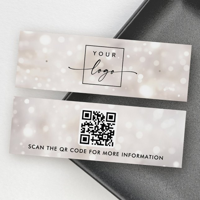 Dreamy bokee Glitzer Leuchten Ohrring-Grafikkarte (Dreamy bokeh glitter lights earring display card)