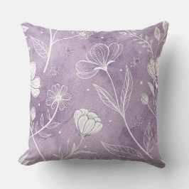 Dreamy Botanical Floral Throw Pillow Kissen