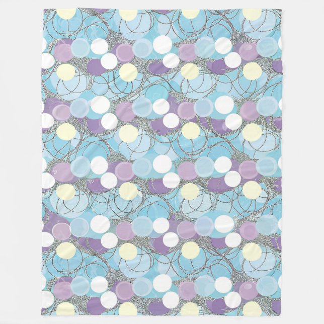 Dreamy Bubble Clouds Throw Blanket Fleecedecke (Vorderseite)