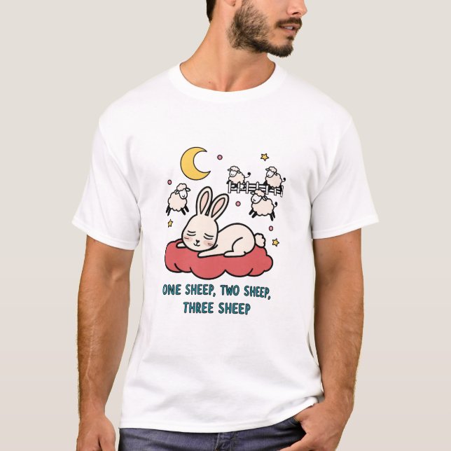 Dreamy Bunny Counting Schafe T - Shirt (Vorderseite)