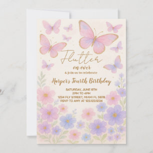 Dreamy Butterfly Einladung zum Geburtstag