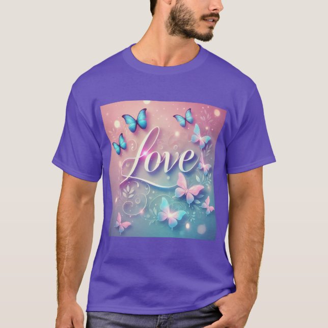 Dreamy Butterfly Liebe Glow T-Shirt (Vorderseite)