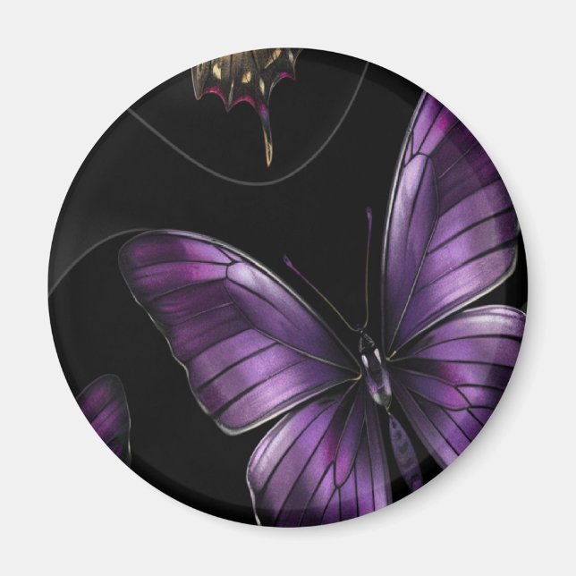 Dreamy Butterfly Pattern Magnet (Vorne)