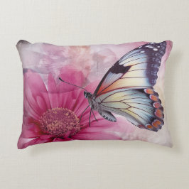 Dreamy Butterfly über die Leinwand der Blumen Dekokissen